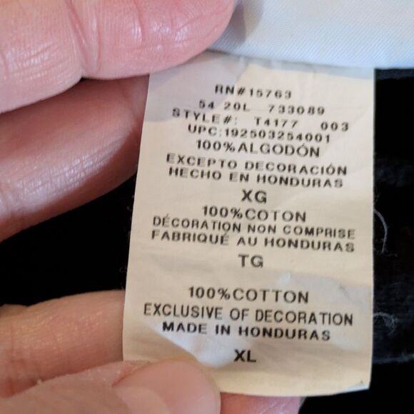 Champion Black Long Sleeve Hooded Shirt, 100% Cotton Mens Xtra Large - Picture 8 of 10